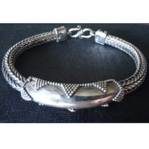 Bali Tulang Naga Wheat 925 Sterling Silver Bracelet - 52g - 7.5in